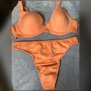 Vintage Body by Victoria’s Secret Orange Bra and Thong Set